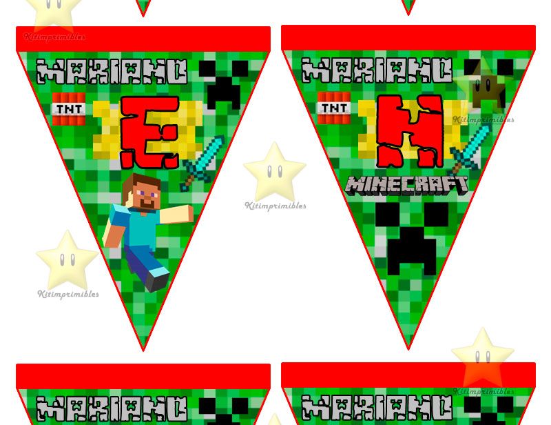 KITS IMPRIMIBLES Kit Imprimible Minecraft Candy Bar Golosinas Diseñá Y Mas